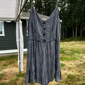 Stylish Blue and White Romper